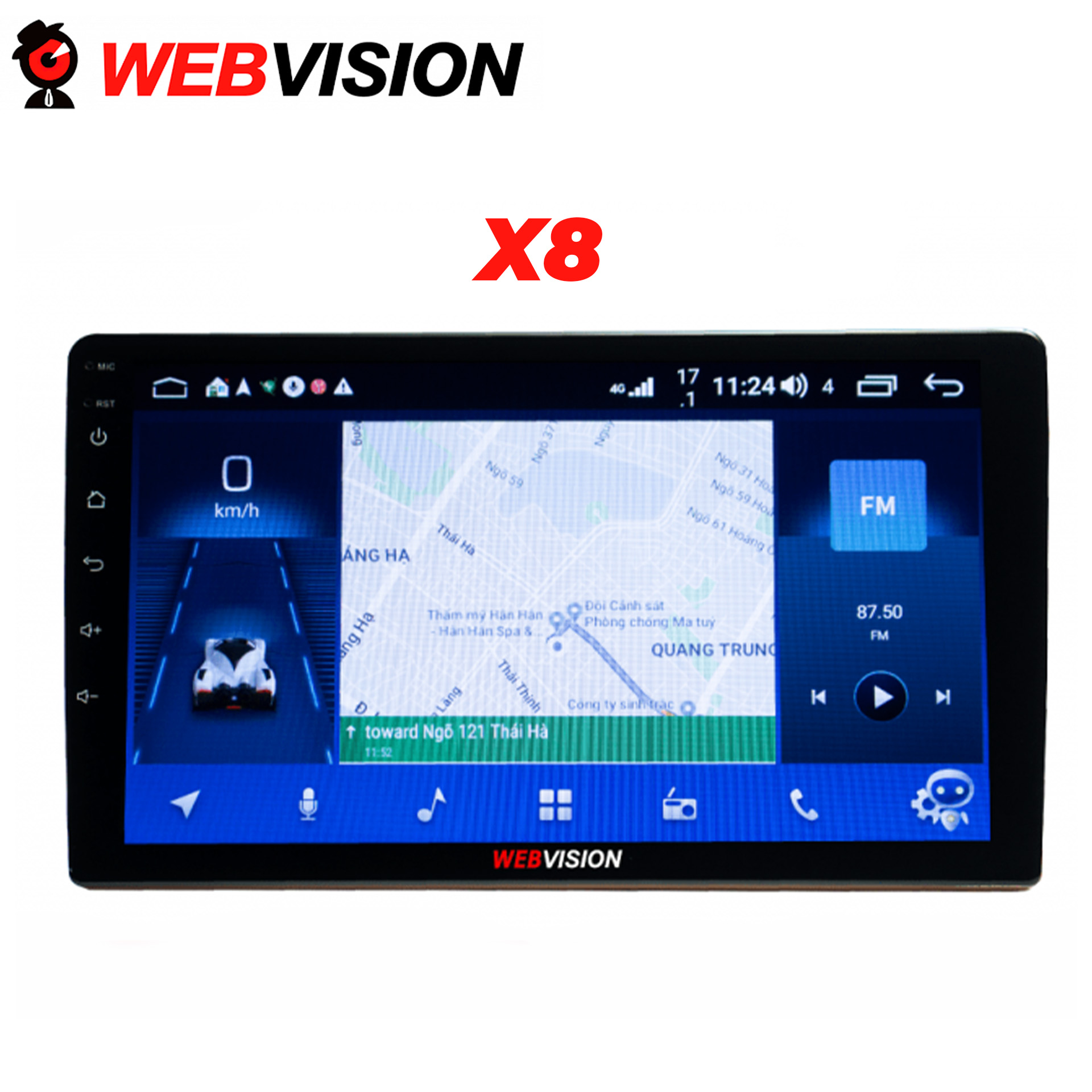 MÀN HÌNH DVD ANDROID Ô TÔ WEBVISION X8